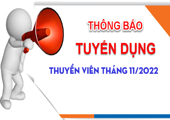 Tuyển dụng Thuyền viên tháng 11/2022 - Nhập tàu tháng 12/2022